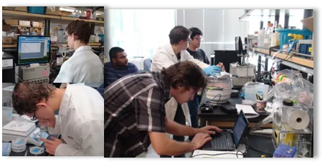 ExposureTrack field researchers working in a lab