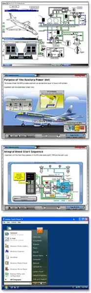 Stack of interactive simulation screenshots
