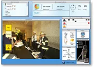 Incident command training simulation with responders and a scenario map